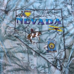 Vintage 1994 Nevada All-Over Print T-Shirt – Sneaky Tees – Gildan – Size Large